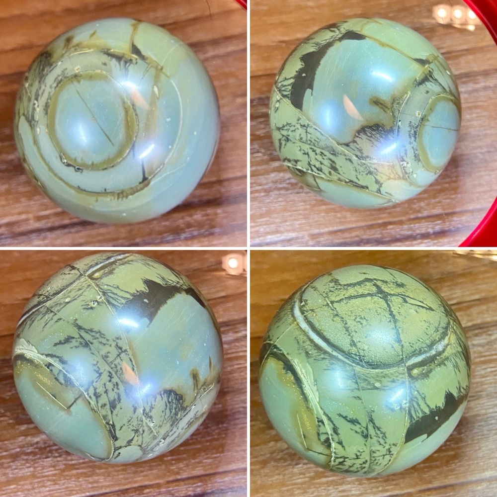 High Quality Polished Septarian Sphere w/ Wooden Stand - Picture 6 of 10
